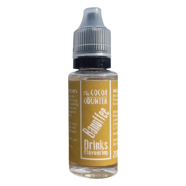 Banoffee Drink Flavouring in a 20ml. bottle.
