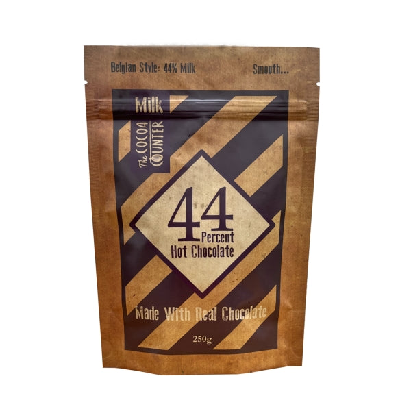 44% Milk Luxury  Chocolate Flakes in a 250 gram bag.