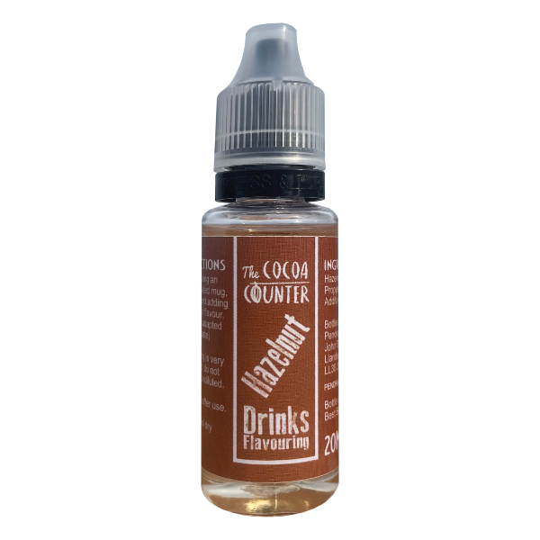 Hazelnut Drink Flavouring in a 20ml. bottle.