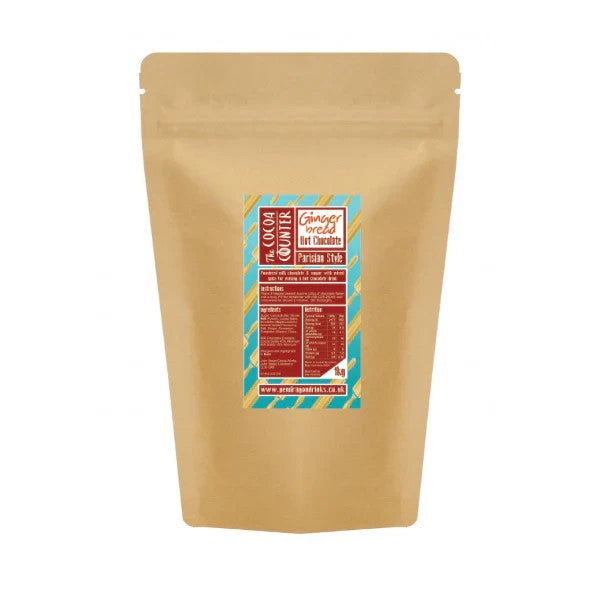 Gingerbread Hot Chocolate Flakes in a 1kg.  bag. 