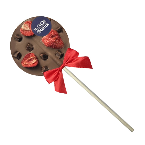 Luxury strawberry and fudge Chocolate Lolli 